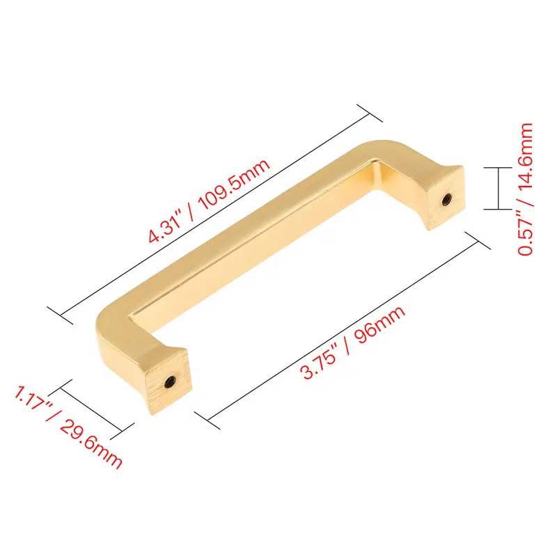 Utopia Alley HW400BB-10 Bergen Pull Handle - Decorative Cabinet Drop Pull Handles for Cabinets and Drawers - Vintage Cabinet Hardware with Hand Finished Brushed Brass - Metal Drawer Pull Handle, 3.75" Center to Center, 10 Pack
