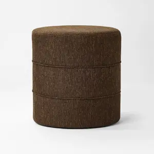 Catalina Round Ottoman Brown - Threshold designed with Studio McGee