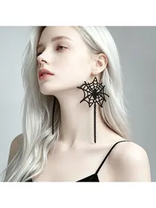 New spider web tassel earrings Halloween gothic earrings ghost festival accessories