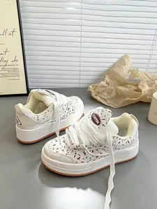 Women's Fashion Sports Shoes, Summer New Arrival, Thick Sole, Anti-Slip, Durable, Casual Style, Suitable for School, Streetwear, Light Sport