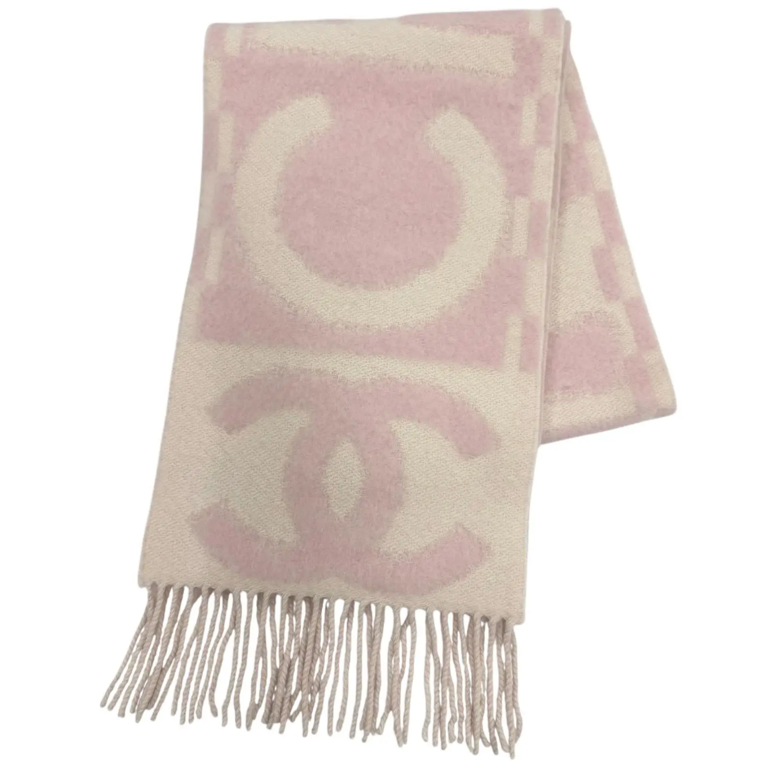 Pre-owned CHANEL Cashmere Small Leather Goods Silk Scarf