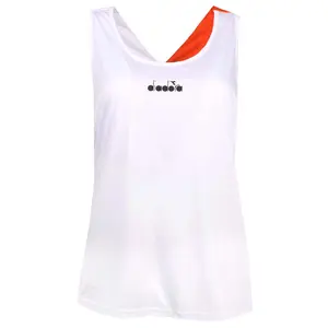 diadora Womens Scoop Neck Athletic Tank Tennis Casual - White