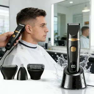 Three-In-One Electric Body Hair Trimmer, Wireless Shaver for Men's Groin Hair Removal, Waterproof Electric Razor, Multifunctional Hair Trimmer