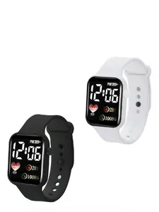 Digital Electronic Sports Watch with LED Display, Multifunctional Watch, Fashionable Digital Watch, Tpu Material for Kids & Couples, Perfect Birthday Gift & Party Accessory