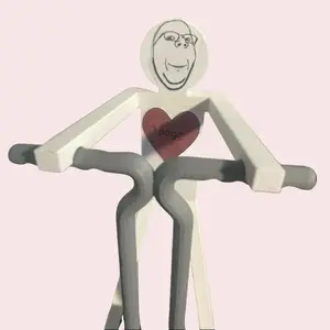 Pogojak funny desk toy with soyjack face. High jumping fun fidget toy.