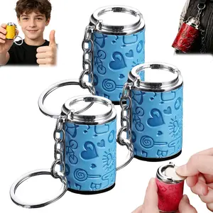 Mini Coin Bank 2-in-1 Fidget Stress Relief & Portable Coin Storage Loose Change Holder Secure Snap Closure Keychain Perfect for Daily Carry Satisfying Coin Drop Feel Piggy Bank