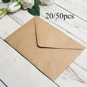 Kraft Paper Envelope, 20/50pcs Durable Mini Envelope for All Occasions, DIY Greeting Card Envelope, Wedding Invitation Envelope, Office Stationery Supplies