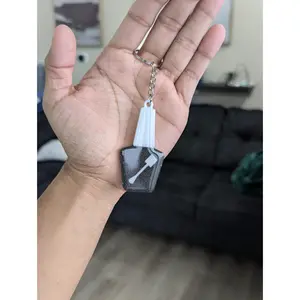 Sparkle Black Polish Keychain NFC