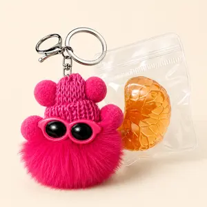 5Pcs Mandarin Orange Slice Squeeze Set - 4.5cm×3cm, 5.9g Mini Portable Stress Relief Charms, Cute Keychain & Phone Pendant, Ideal Birthday & Holiday Party Favors, Daily Small Gifts
