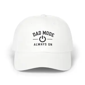 Dad Mode — Always On | Dad Hat (White)