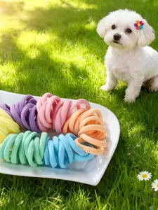 50/100 Hair Elastics for Women and Girls, High Elasticity Rubber Bands for Ponytails, Vintage Elegant Style Hair Ties