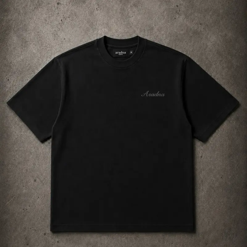 Aradna T-shirt Loose-Fit Black T-Shirt