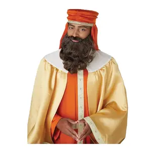 Brown Wiseman Beard & Moustache Set - Biblical - Hippie - Costume Accessory