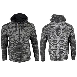 Xtreme Couture by Affliction Men's Zip Up Hoodie Anatomy