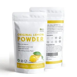 Lemon Powder,Whole Lemon Juice Freeze Dried Powder Strong Lemony Flavor 8 Oz