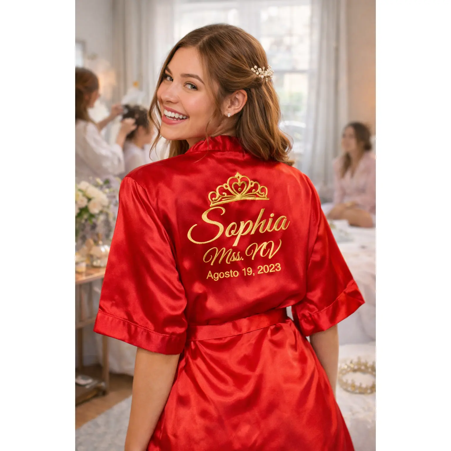 Quinceanera Satin Robes