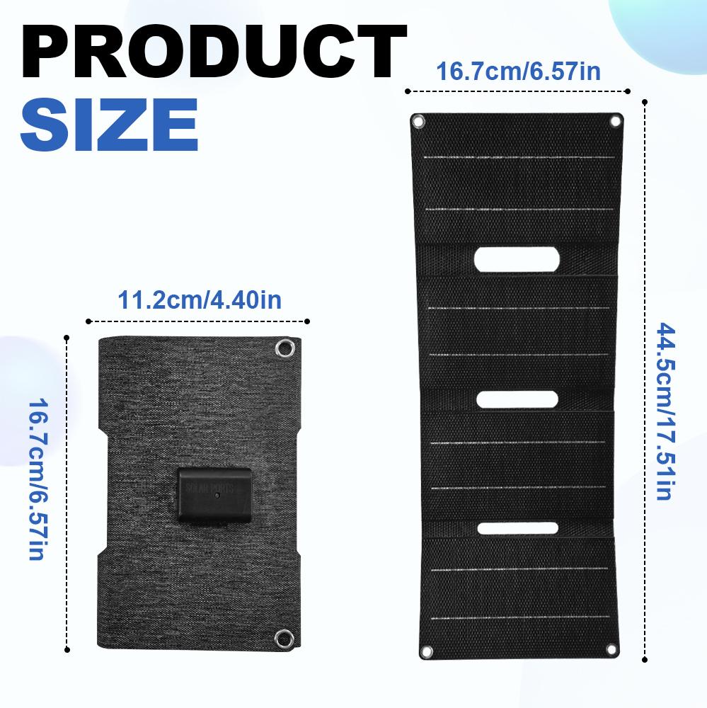 Portable Foldable Folding Solar Panel Monocrystalline Solar Panels Usb 24V Charger Outdoor Camping Waterproof