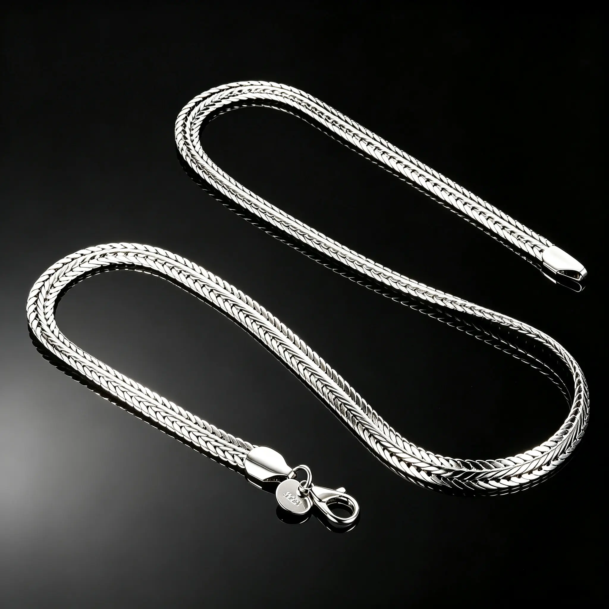 Unisex 925 Silver-Plated 6MM 3D Double Braided Foxtail Chain Necklace - S925 Stamped, Lobster Clasp, Thick Woven Choker Necklace, Metallic Link Hip Hop Jewelry, Ideal for Daily Wear & Any Occasion, Gift for Men, Chocker Necklace