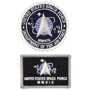 United States Space Force Patch [3.0 inch - 2PC Bundle -"Hook" Fastener -SF5,S12]