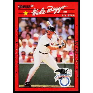 Wade Boggs 1990 Donruss #712b ERR Boston Red Sox