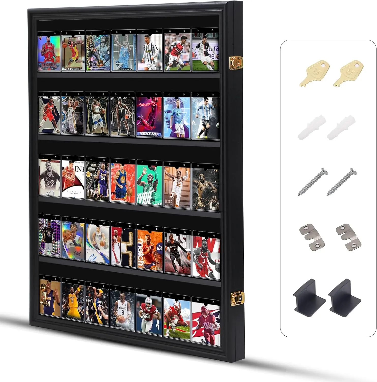 acrylic baseball card display case Amazon.com: NIUBEE Acrylic Baseball Card Display Case, Sports Card Display  Frame Wall Mount with UV Protection Clear View, Trading Card Display Case  with Magnetic Door for Football Basketball Hockey, Vertical : Sports main image 1