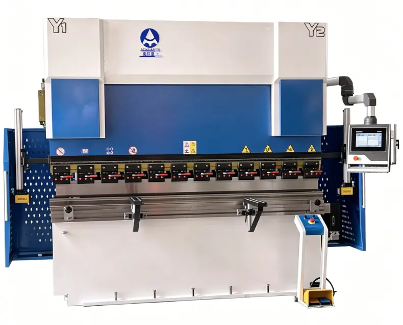 Best-Selling Carbon Steel Bending Machine with 110T Capacity, 2500mm Size, Blue-White Color, DA53T System, Digital Display, Vibration Aging, Ball Screw Linear Guide, Reliable Operation, Easy to Use