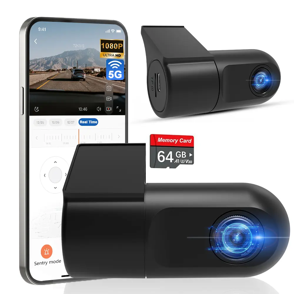 Dash Camera Car DVR – 1080P WiFi Mini Pro Dash Cam with Night Vision Appcontrol Emergency Recording