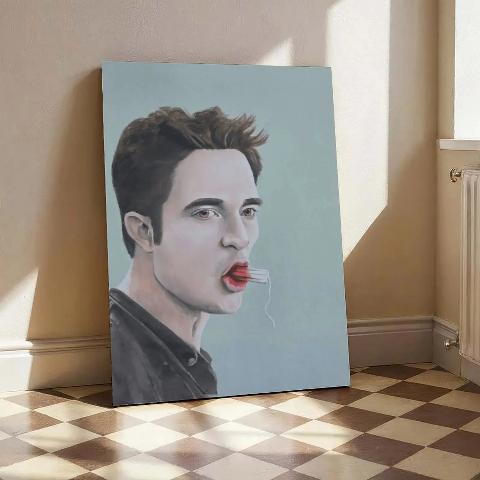 Edward Cullen Funny Bathroom Poster, Twilight Meme Movie Wall Decor Poster, Trendy Bathroom Art Printable