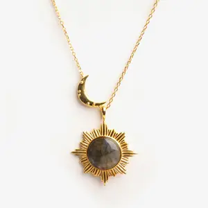 Sun and Moon Labradorite  Necklace