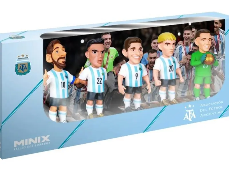 World Cup Argentina National Team 5-Pack – Official 7cm Football Collectible Set | Messi, Martínez, Álvarez, Mac Allister Figurines