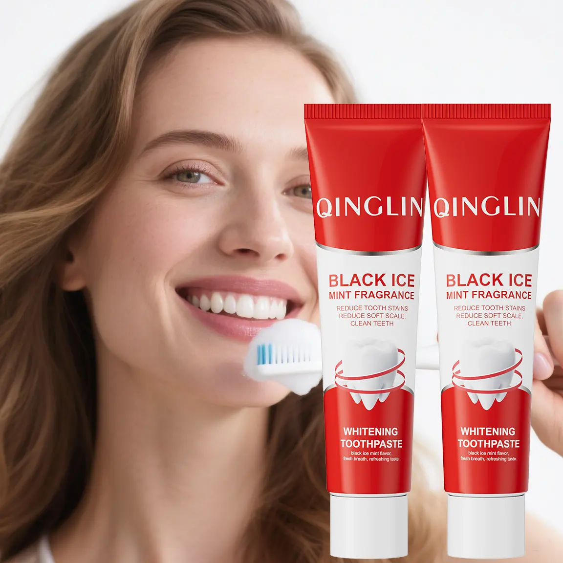 QINGLIN Calcium Phosphate Remineralizing Tooth Scrub - Natural Toothpaste that Inhibits Tartar and Provides Multiple Protections for Cleaner Teeth