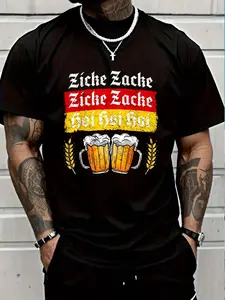 100% Cotton German Clothes American Oktoberfest Clothing Men Women T-Shirt Women's Men's Graphic Tee Crew Neck summer vacation Tops