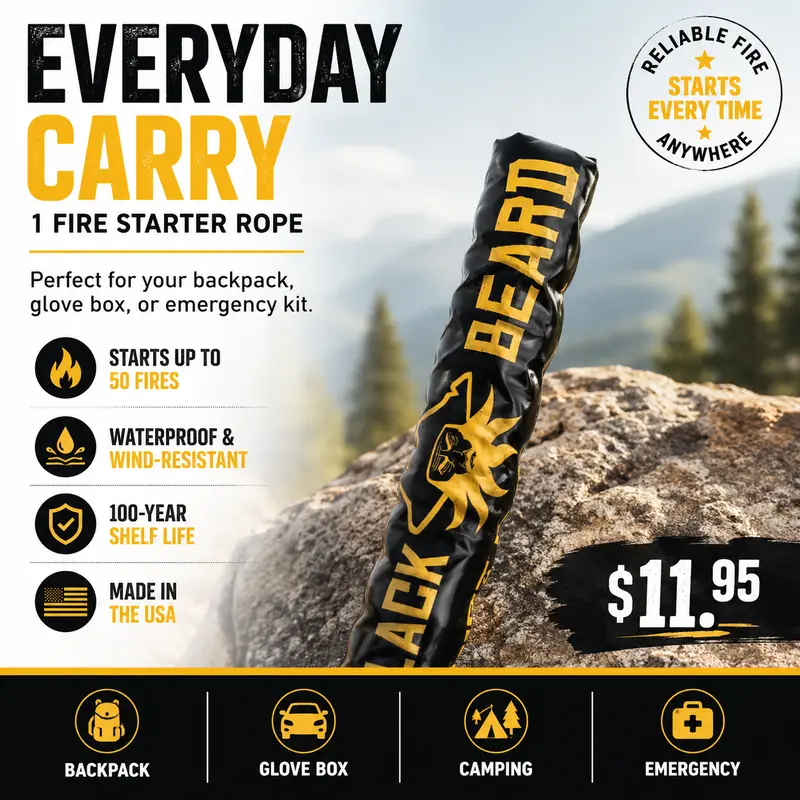 Black Beard Portable Kitchen Fire Starter Gadget, Reliable Performance Kitchen Utensil That Starts Fires