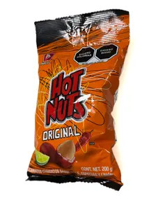 Hot Nuts Cacahuates Barcel 200g | Hot Nuts Original Chili, Spices & Lime Coated Peanuts – 200 g