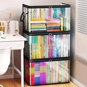 Large Clear Thick Plastic Storage Box with Hinged Lid - Heavy-Duty Durable High-Capacity Home Organizer for Home, Camping, Moving
