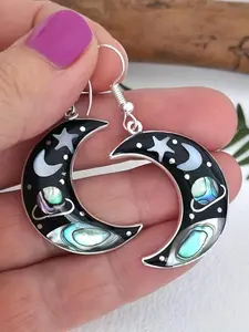 Vintage Crescent Moon Design Dangle Earrings, Statement Earrings, Fashion Jewelry for Party, Daily Clothing Decor, Trendy All-match & Exquisite Jewelry for Birthday Gift, Trendy Fashionable Accessories