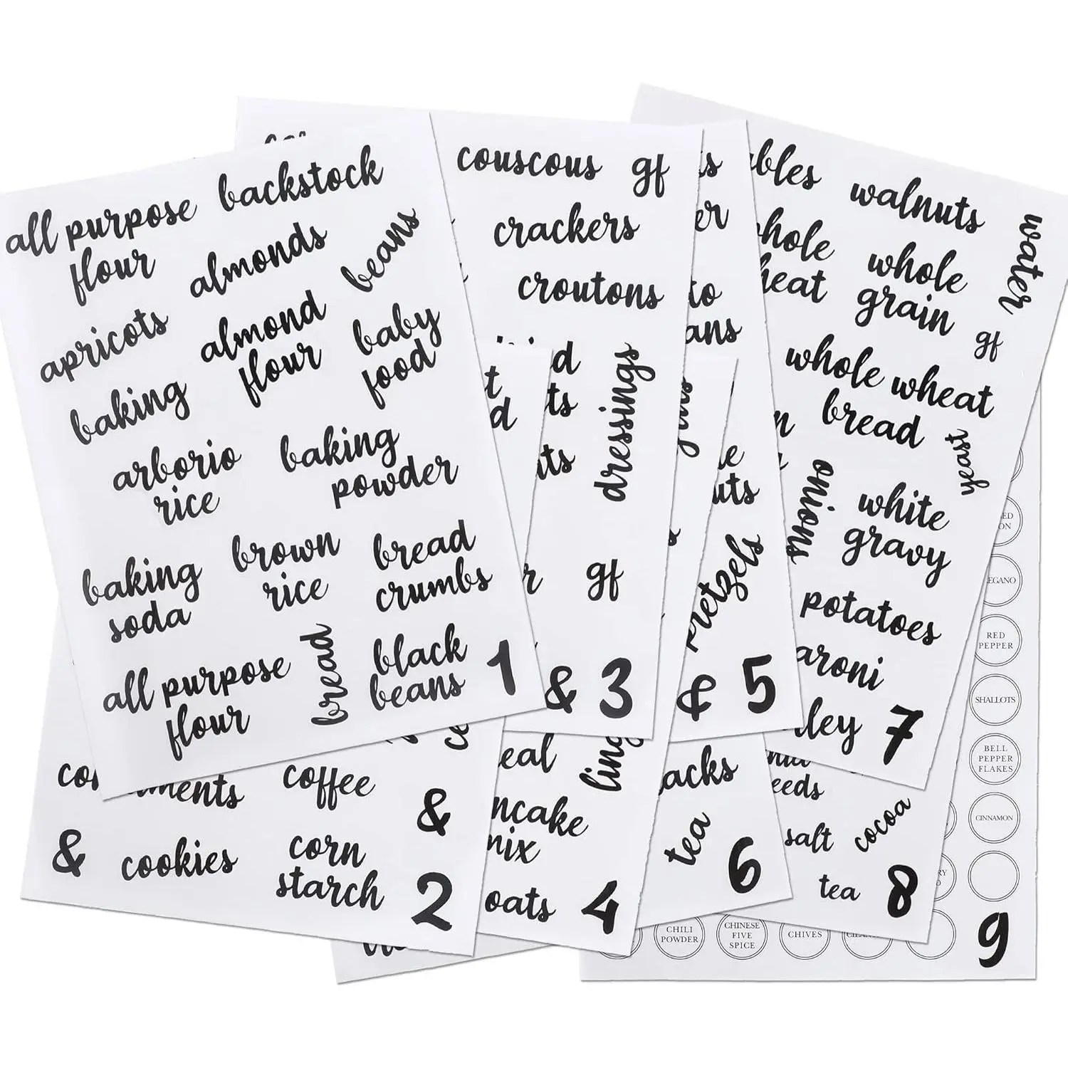 Kitchen Pantry Labels for Storage Containers, Set of 270 Clear Stickers for Common Goods Kitchen Pantry Labels for Storage Containers, Set of 270 Clear Stickers for Common Goods