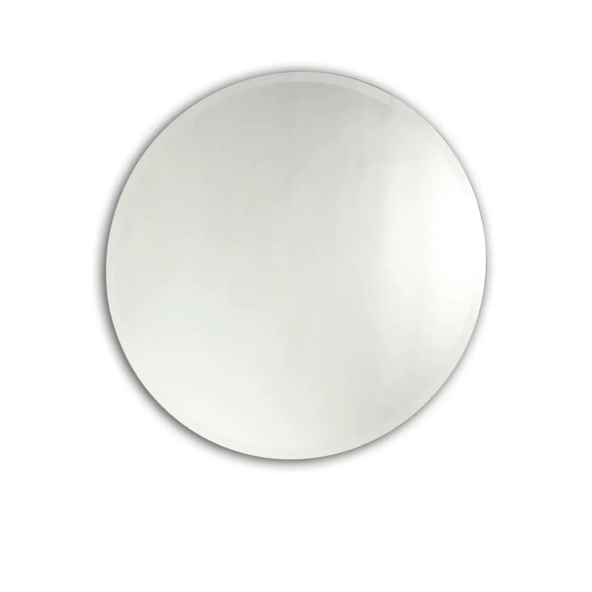 212 MAIN Dodson Large Unframed Round Wall-Mounted Mirror - 23x23 in Beveled Edge Mirror Glass, Wall Hanging, Room Decor, Bathroom Fixture, Model CH7M077SV23-GRD, Frameless Look