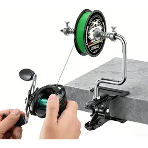 Fishing Line Spooler, Portable Reel Spooling Station for Spinning & Baitcasting Reels, Adjustable Winder Fits Multiple Spool Sizes, -Free Fishing Essentials