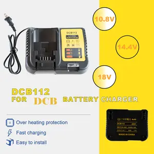 DCB 112 For Dewalt Battery Charger, Can Simultaneously Charge 12V 18V 20V Max Batteries, Compatible with Suitable for Cordless Power Tools, Battery Adapter, Charger Battery, Multibattery Charging, Workshop Charging Station