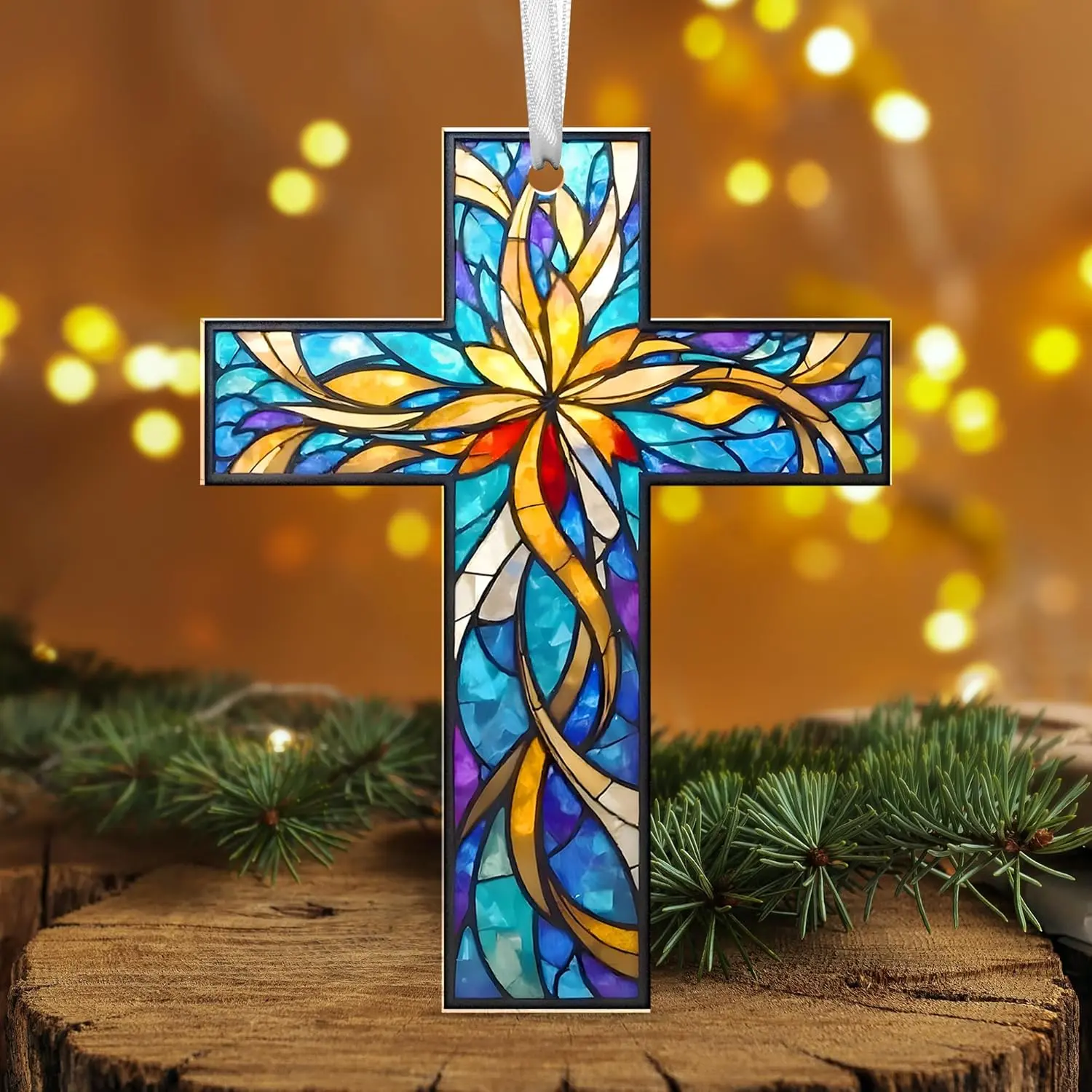 Christmas Christian Gifts for Women Faith -  Ornaments 2025 for Tree Decorations - Cross Christmas Ornament, Catholic  Religious Gifts for Mom Grandma, Christian  Ideas