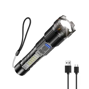 Lighting X Strong Light Flashlight - Rechargeable Battery, Adjustable Focal Length, High/Medium/Low Switch Mode
