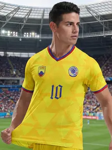 2026 Columbia Style Football Jersey T-Shirt, Quick-Dry Breathable Moisture-Wicking, Slim-Fit Short Sleeve, Streetwear Casual Fan Wear