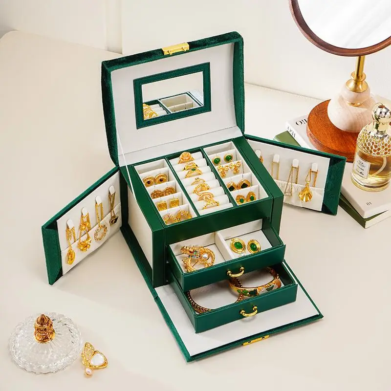 Girly Bedroom Accessories Jewelry Storage Box, 1 Count Summer Gifts, Home Multi-compartment Travel Jewelry Storage Organizer, Summer for Gift