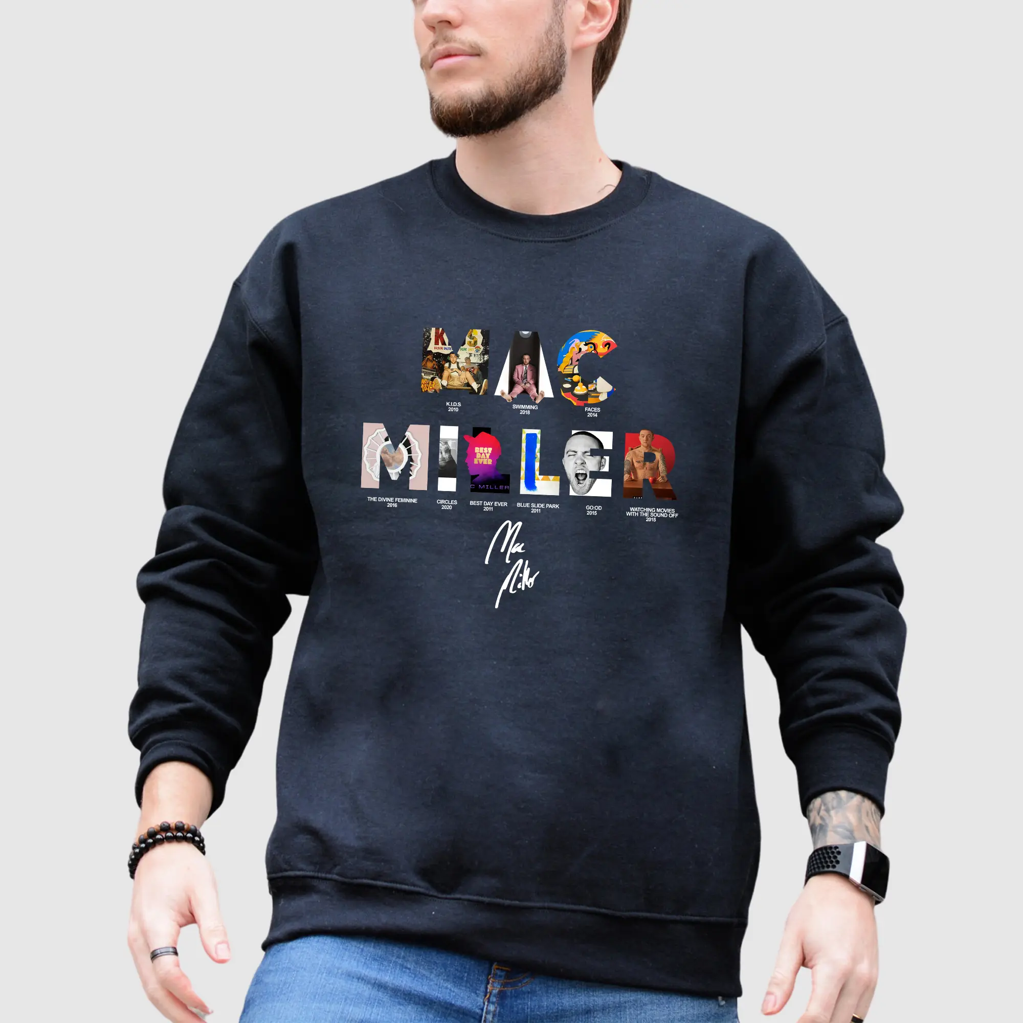 Mac Miller Hip Hop Sweatshirt, Mac Miller Merch For Fan, Sweatshirt For Men Crewneck Casual