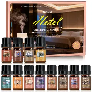Benatu Hotel Essential Oils Set (12×5ml)  – Lasting Scent Natural Fragrance Oils Long for Diffuser Candle Soap Making Aroma Perfume Scented Liquid