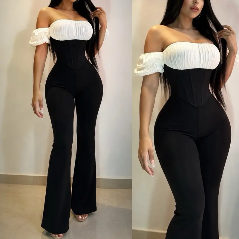 Women's Elegant Baroque Corset Jumpsuit - Colombian Stretch Fabric, S-L Size, Formal Occasions Lady Outfit
