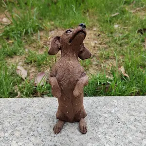 Dog Figurine Resin Material Home Decor Ornament, Adorable Pet Statue for Living Room Decoration, Unique Gift Idea for Dog Lovers