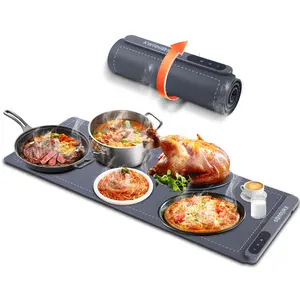 60HUILANFood Warmer - Food Warmers for Parties Buffet, Upgrade Graphene Heating, Fast Full Surface Warming Mat for Food with 6 Level Adjustable Temperature and 6 Hours Timer