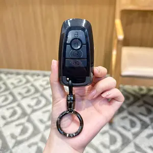for Ford Key Fob Cover with Keychain,Key Case Shell Protector Holder for Ford Explorer Fusion Escape Edge Expedition Maverick Mustang Bronco F150 F250 F350 F450 F550 Lincoln